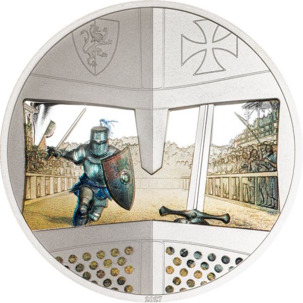 5 Dollars Cook Islands Knight Games - Sword Fighting 2026 Silber PP