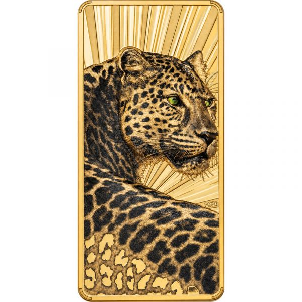 20 Dollars Cook Islands Barre de Luxe - Leopard 2026 Silber PP