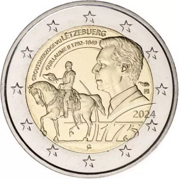 2 Euro Luxemburg Großherzog Guillaume II. 2024 CN bfr