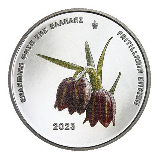 5 Euro Griechenland Flora - Davis-Schachblume 2023 Silber PL
