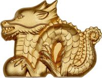 1000 Togrog Mongolei Jahr des Drachen 2024 Silber vergoldet 1000 Togrog Mongolei Jahr des Drachen 2024 Silber vergoldet