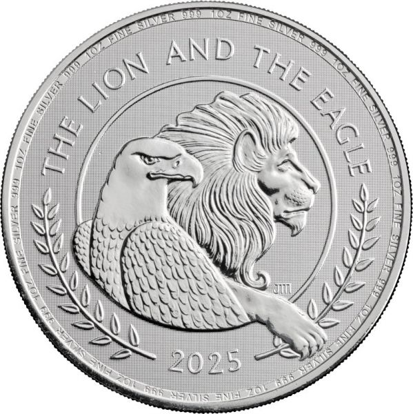 2 Pfund Großbritannien Lion + Eagle 2025 Silber St 1oz