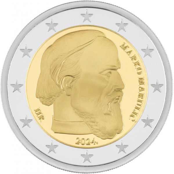 2 Euro Kroatien 500. Todestag Marko Marulic 2024 CN bfr