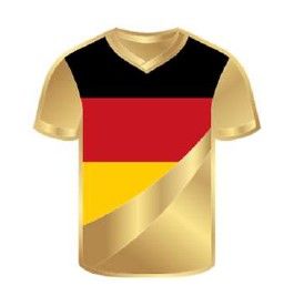 3.000 Francs Tschad Fußball Trikot Deutschland Shape Gold
