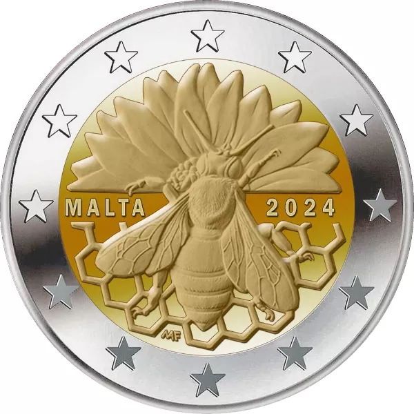 2 Euro Malta Maltesische Honigbiene 2024 CN St