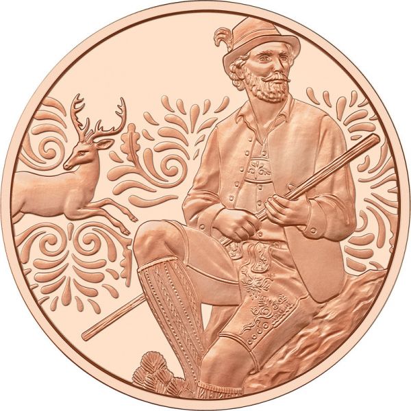 10 Euro Österreich Aufbrezeln - Leder 2025 Kupfer vz