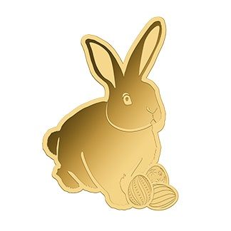 3.000 Francs Tschad Osterhase Shape Gold