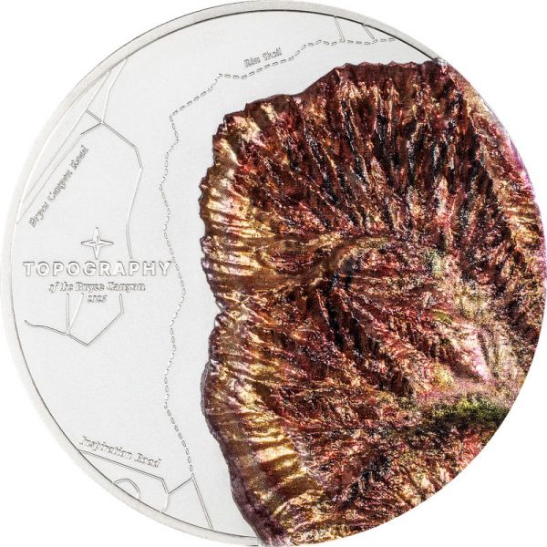 25 Dollars Cook Islands Topography Bryce Canyon 2026 Silber PP