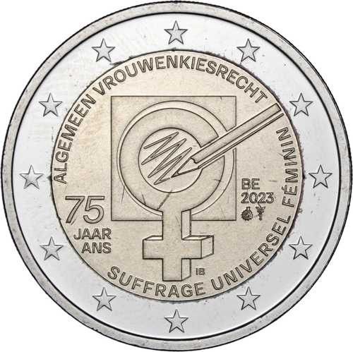 2 Euro Belgien 75 Jahre Frauenwahlrecht 2023 CN St