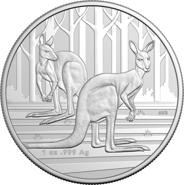 1 Dollar Australien RAM Känguru 2024 Kapsel Silber St