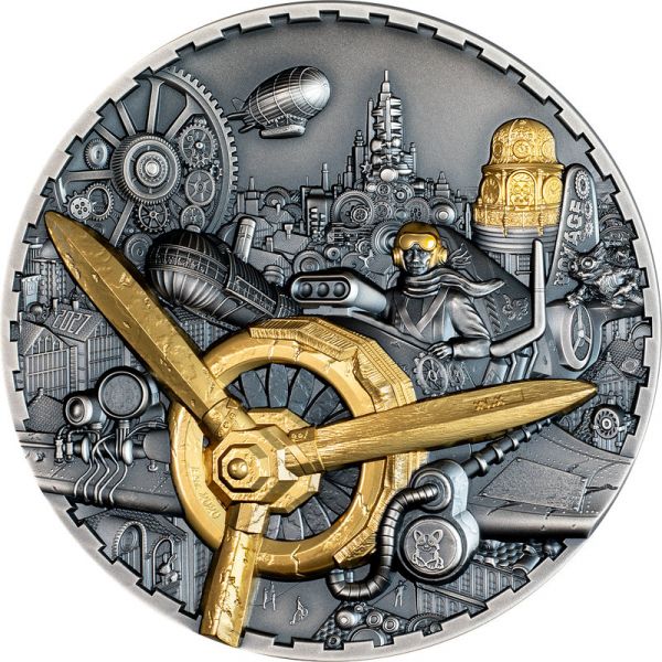 100 Dollars Cook Islands Steampunk - Aviation Kilo Edition 2027 Ag AF