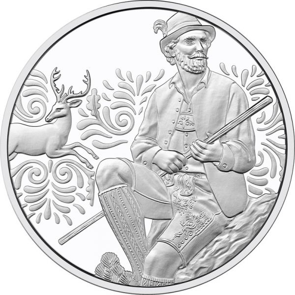 10 Euro Österreich Aufbrezeln - Leder 2025 Silber handgehoben