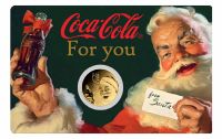 3.000 Francs Tschad Coca Cola Santa Coincard Gold 3.000 Francs Tschad Coca Cola Santa Coincard Gold