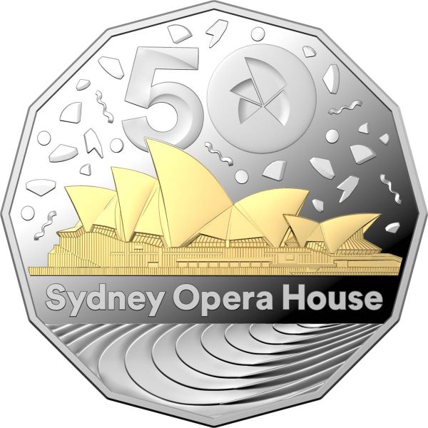 50 Cent Australien 50 Jahre Sydney Opera House 2023 Silber PP