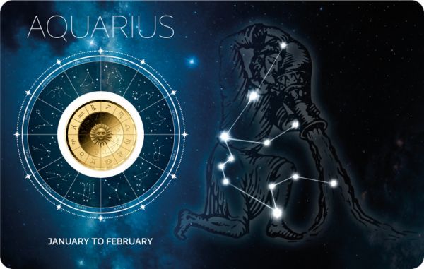 3.000 Francs Tschad Zodiac Signs "Wassermann" Gold