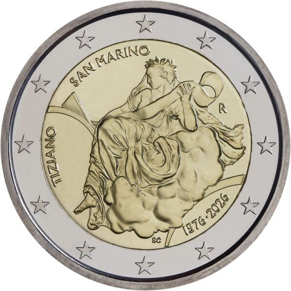 2 Euro San Marino 450. Todestag von Tizian 2026 CN St