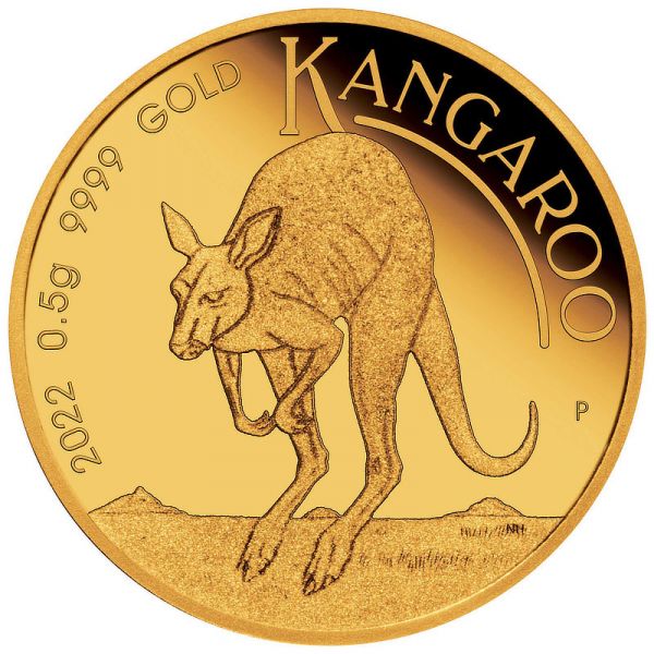 2 Dollar Australien Mini Roo 2022 Gold PP