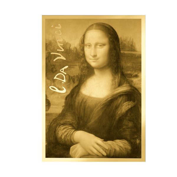 3.000 Francs Tschad Leonardo Da Vinci Mona Lisa Gold