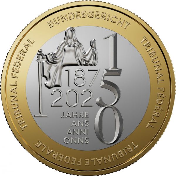 10 CHF Schweiz 150 Jahre Bundesgericht 2025 CuNi PP