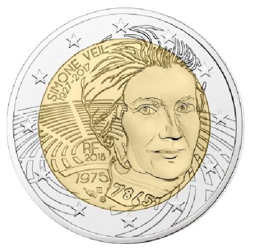 2 Euro Frankreich "Simone Veil" 2018 CN PP
