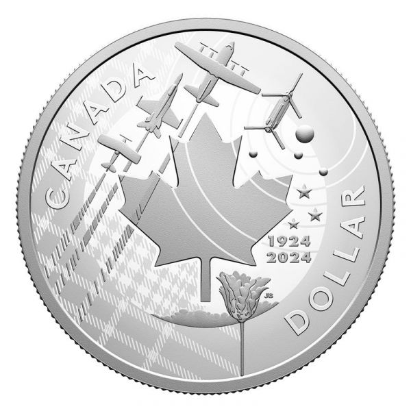 1 Dollar Kanada 100 J. Royal Canadian Air Force 2024 Silber PP