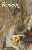 3.000 Francs Tschad Renoir III Mädchen am Klavier CC Au 3.000 Francs Tschad Renoir III Mädchen am Klavier CC Au