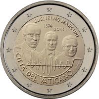 2 Euro Vatikan 150. Geburtstag von Guglielmo Marconi 2024 CN ST 2 Euro Vatikan 150. Geburtstag von Guglielmo Marconi 2024 CN ST