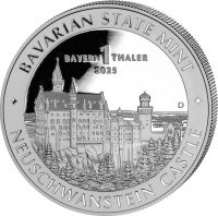 1 Bayern Thaler Schloss Neuschwanstein 2025 1oz Ag St 1 Bayern Thaler Schloss Neuschwanstein 2025 1oz Ag St