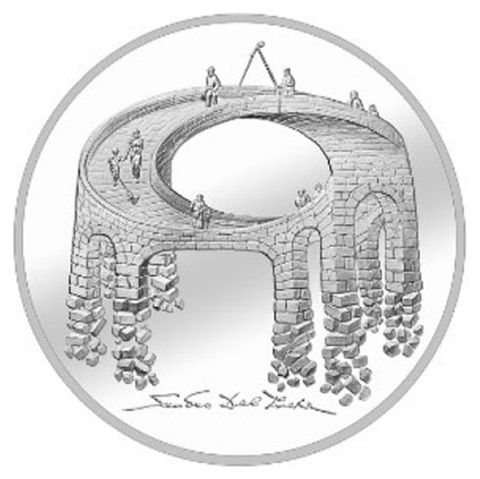 20 CHF Schweiz Illusion Viadukt des Lebens 2021 Silber St