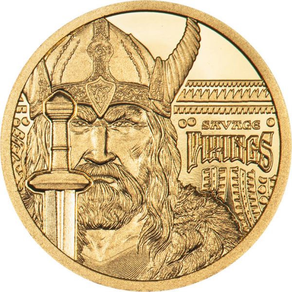 5 Dollars Cook Islands Legends - Savage Vikings 2026 Gold PF