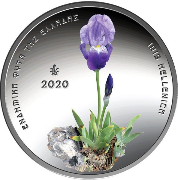 5 Euro Griechenland Griech. Flora Iris Hellenica 2020 Silber PL
