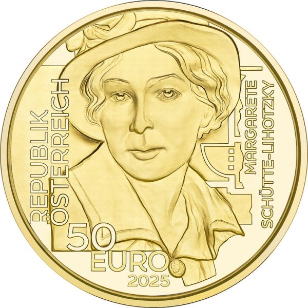 50 Euro Österreich Margarete Schütte-Lihotzky 2025 Gold PP