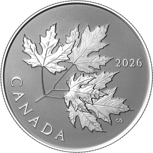 10 Dollar Kanada Glänzende Ahornblätter 2026 Silber PP