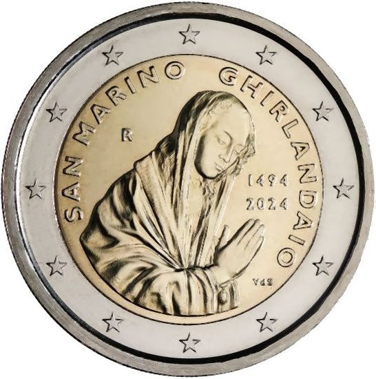 2 Euro San Marino 530. Todestag von Ghirlandaio 2024 CN St