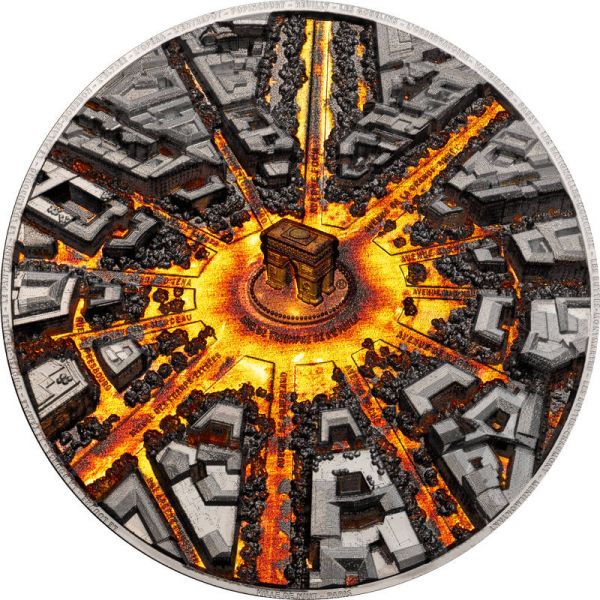 20 Dollars Cook Islands Paris - Ville de Nuit 2026 Silber BP