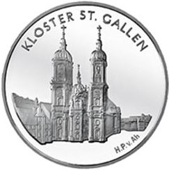 20 CHF Kloster St. Gallen 2002 st