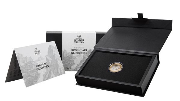 10 CHF Schweiz Rosenlauigletscher 2023 CuNi St Etui