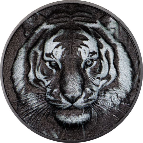 5 Dollars Cook Islands Black & White - Tiger 2025 Silber OB