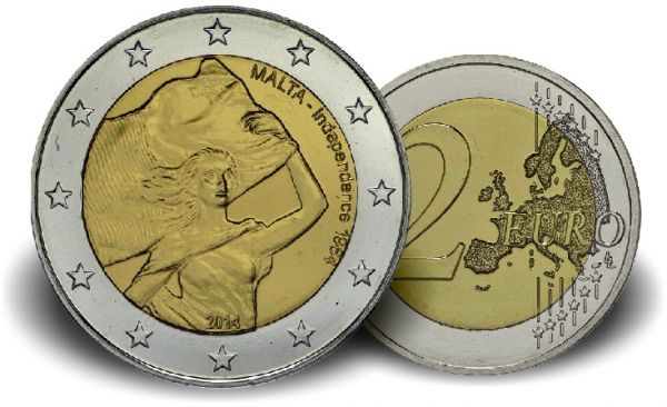 2 Euro Malta 50 Jahre Unabhängigkeit 2014 CN vz