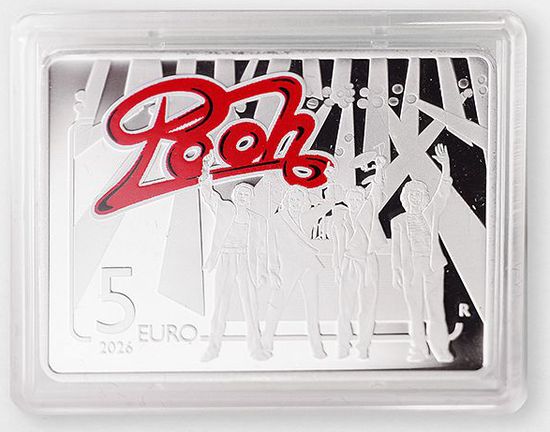 5 Euro San Marino 60 Jahre Musikgruppe Pooh 2026 Ag PP