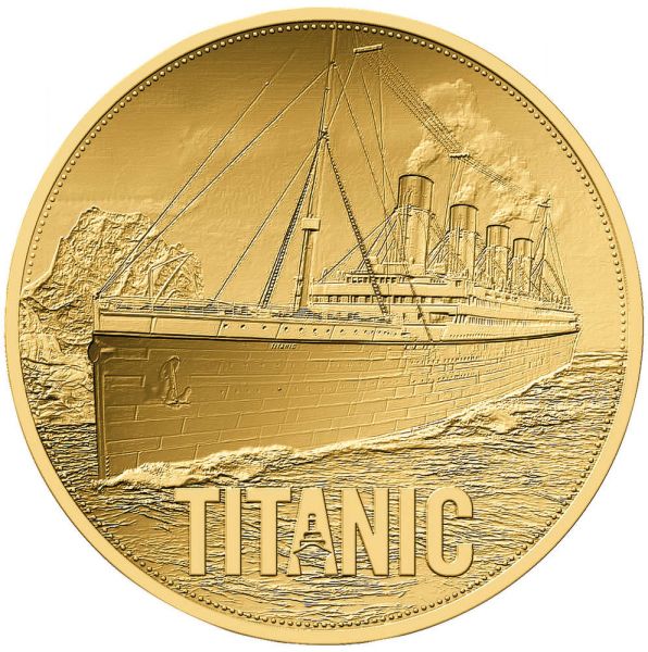 3.000 Francs Tschad 111. Jahrestag Titanic 2023 Gold