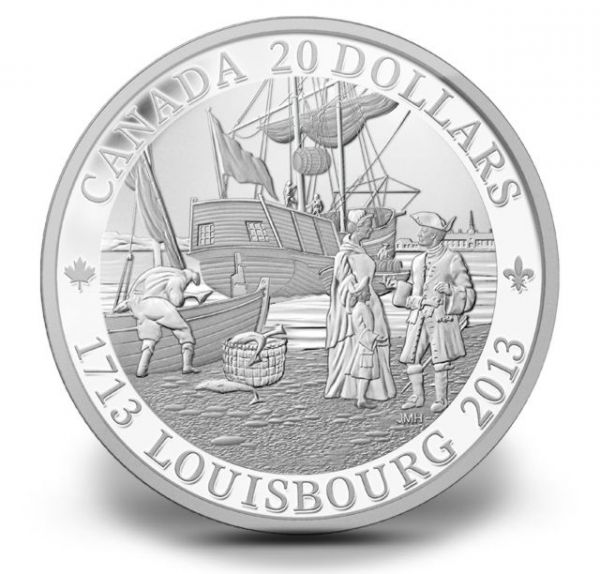 20 $ Kanada "300. Jahrestag von Louisbourg" 2013 Ag PP