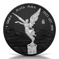 1 Onza Mexico Libertad 2023 Silber Black Platinum + Diamond Dust 1 Onza Mexico Libertad 2023 Silber Black Platinum + Diamond Dust