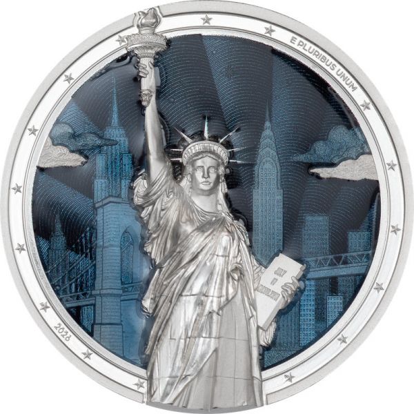 10 Dollars Cook Islands Statue of Liberty - Timeless Icons Ag PP