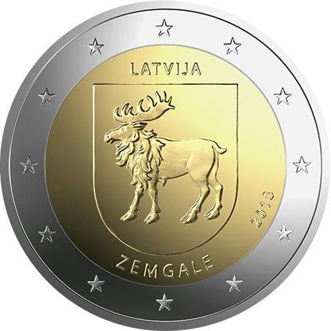 2 € Lettland "Zemgale" 2018 CuNi bfr