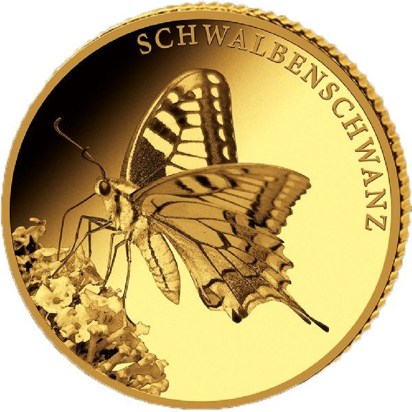 Deutschland Wunderwelt Insekten - Schwalbenschwanz 2023 Gold