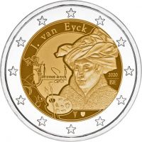 2 Euro Belgien Jan van Eyck 2020 CN St -Blister- 2 Euro Belgien Jan van Eyck 2020 CN St -Blister-