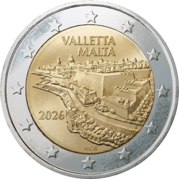 2 Euro Malta Valetta 2026 CN St