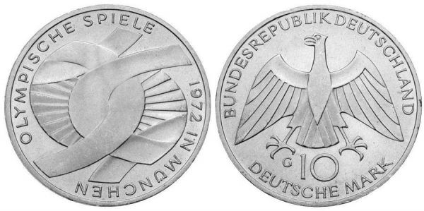 10 DM Oly. Arme 1972 st Ag