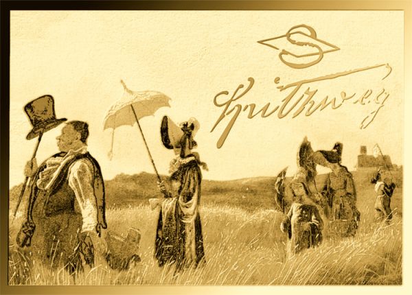 3.000 Francs TD Carl Spitzweg II Sonntagsspaziergang CC Gold